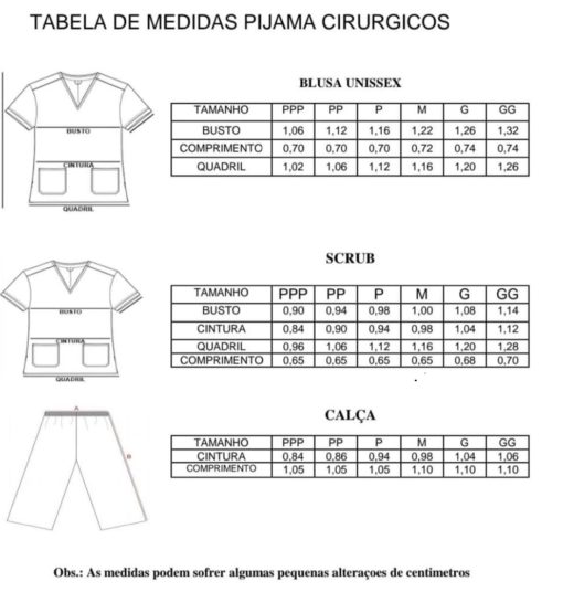 medidas scrubs arte dos brsaoes