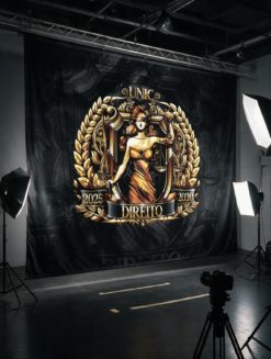 fundo de ensaio fotográfico brasao de direito unic 2030 arte dos brasoes